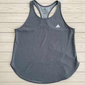 Adidas Women’s Aeroready Tank Top Gray Racerback Athletic L